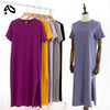 Women's Short Sleeve Cotton Midi Dress | OWNLUXE