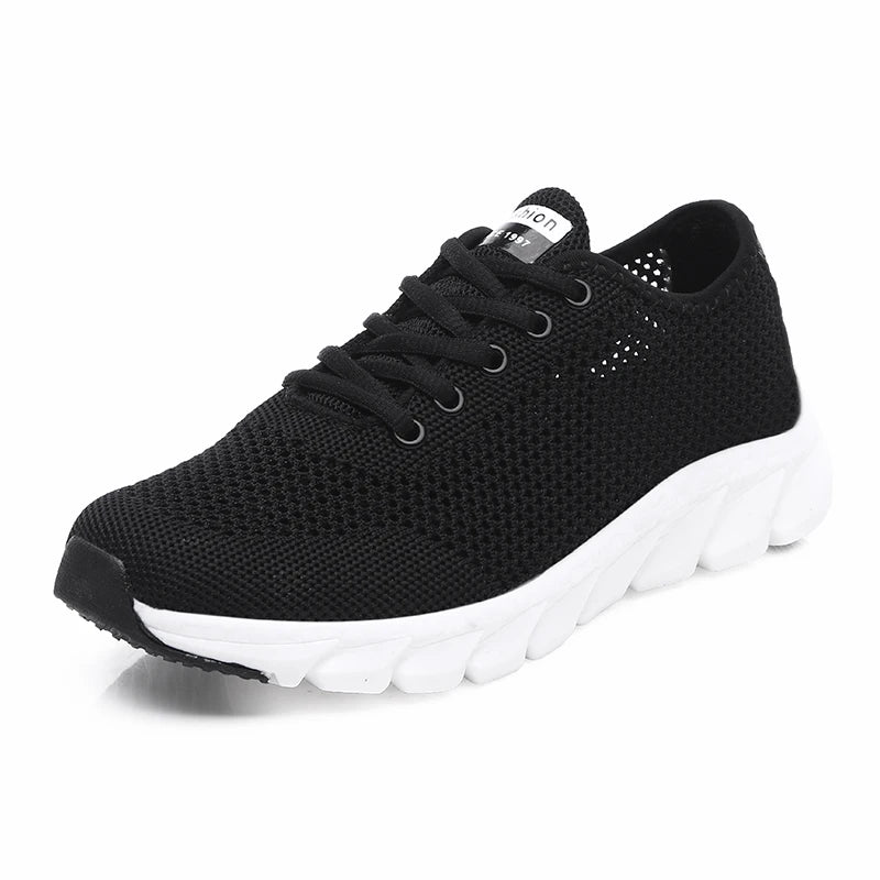 Breathable Mesh Running Shoes for Women – Lightweight Stability Trainer Chaussures de course en maille respirante pour femmes – Stabilité légère