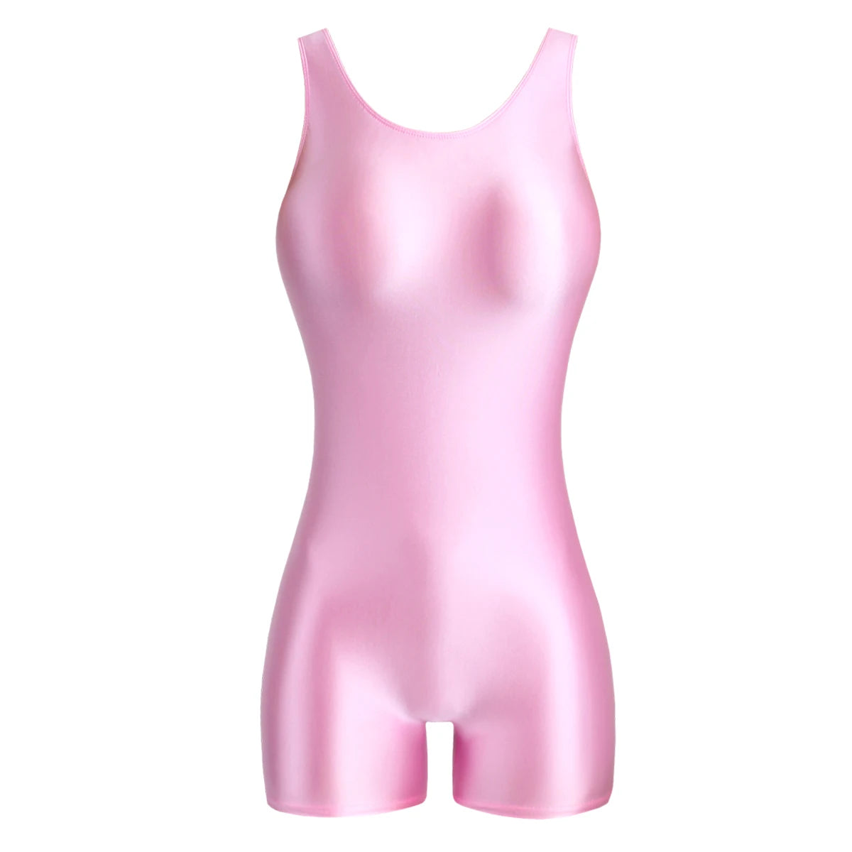 Metallic Satin Romper – Glossy Curve-Hugging One-Piece | OWNLUXE