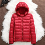 Women's Hooded Jacket (Leather Pink) | OWNLUXE