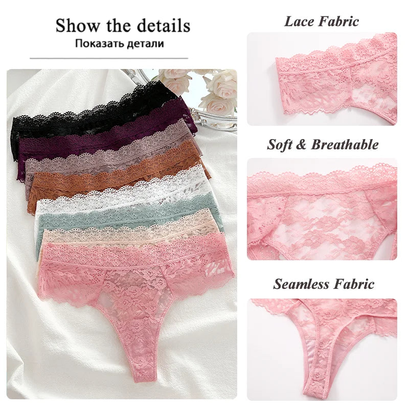 3-Piece Lace Thong Set | OWNLUXE