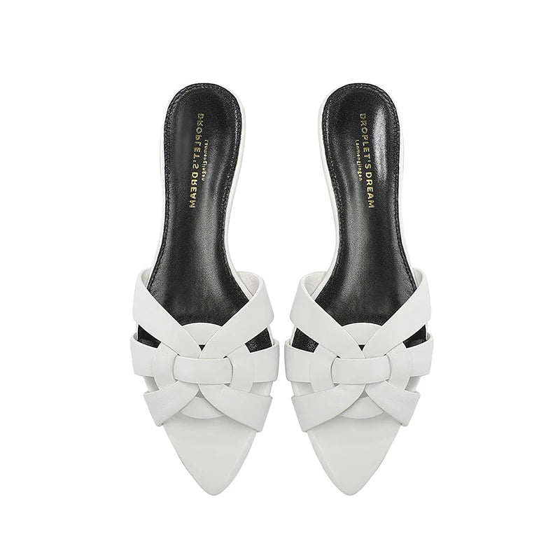 Pointed Cowhide Sandals | OWNLUXE