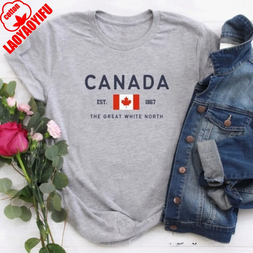 Canadian Flag T-Shirt – Unisex Great White North Graphic Tee | OWNLUXE