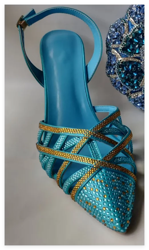 Crystal Sandals and Clutch Bag Set – Rhinestone Party Heels