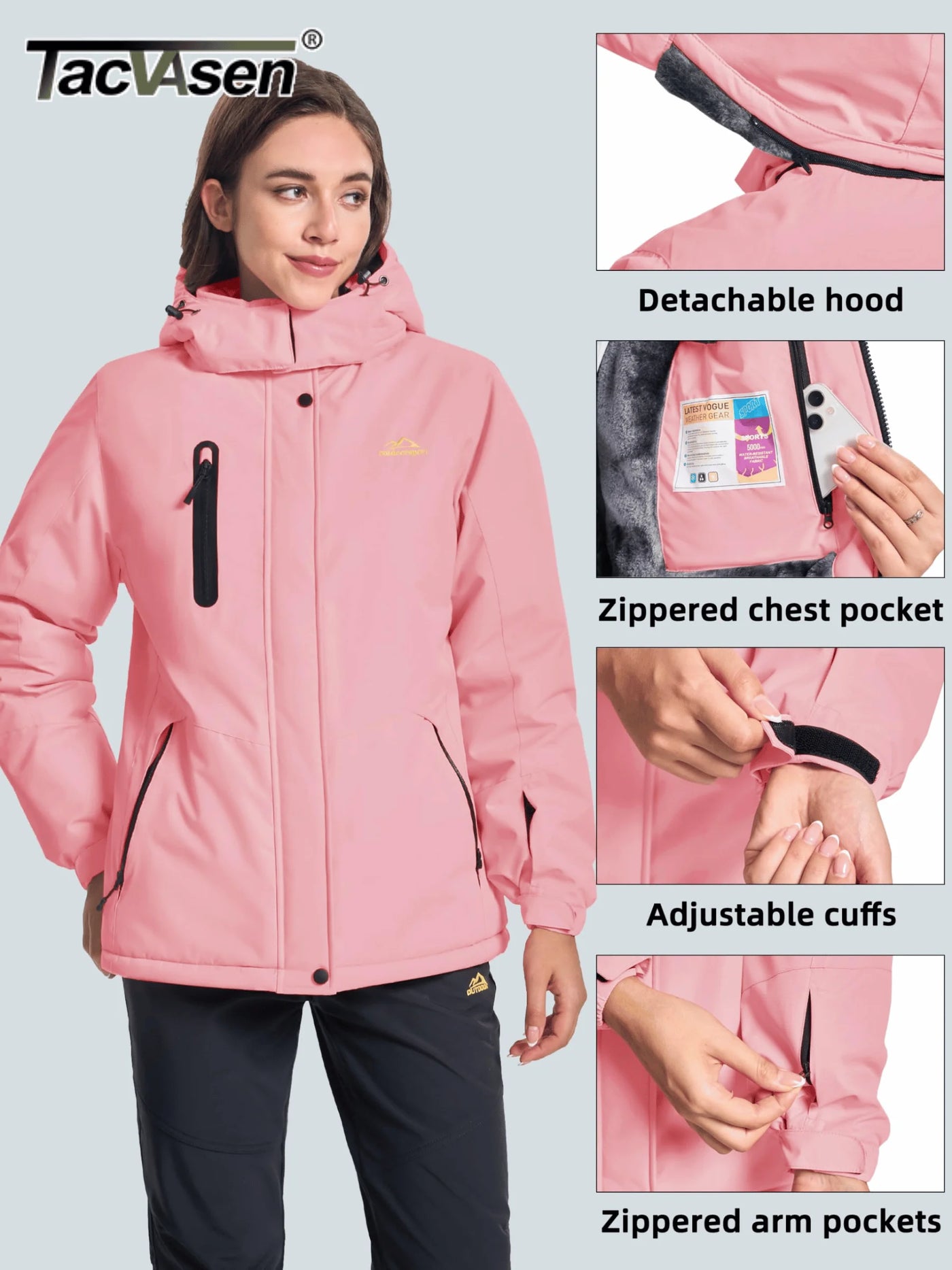 Women’s Fleece-Lined Winter Jacket with Hood