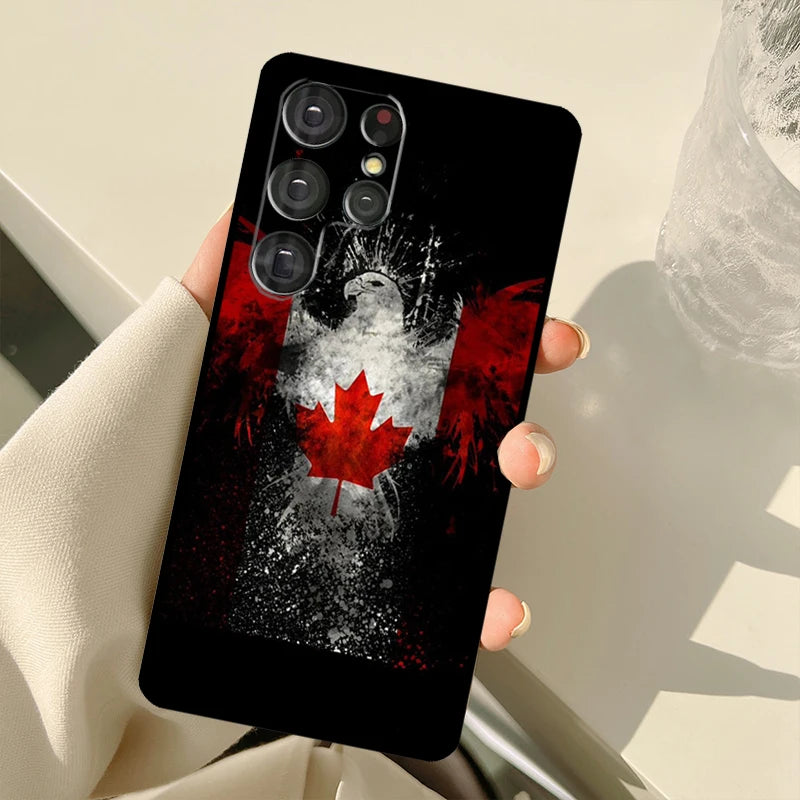 Canada Canadian Flag Case For Samsung Galaxy S25 Ultra S21 S22 S23 S24 Ultra S9 S10 Plus S20 FE S24 FE Back Cover
