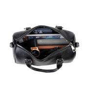 PU Leather Monogram Boston Bag | OWNLUXE