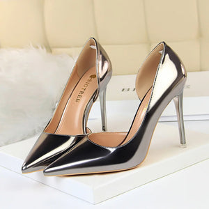 Women's High Heel Pointed Toe Pumps Slip On Fashion Stilettos