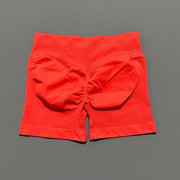 HISTELLO Sports Shorts 4.5" Women Yoga Shorts Seamless Low Waist Scrunch Bum Gym Leggings Workout Stretch Fitness Sports Shorts