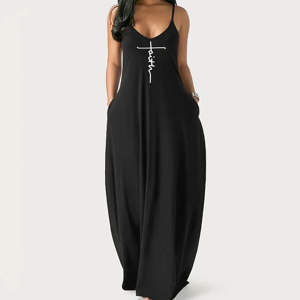 Colorful Gradient V-Neck Maxi Dress – Sleeveless Backless Summer Dress | OWNLUXE