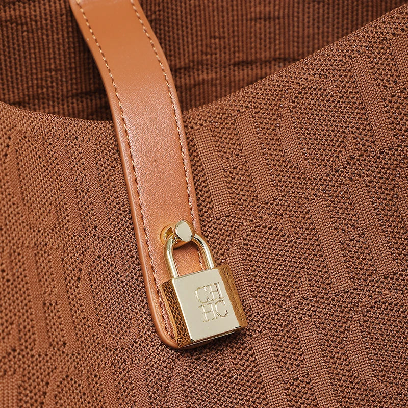 CH Monogram Hobo Bag with Gold Hardware - Large Capacity | OWNLUXE