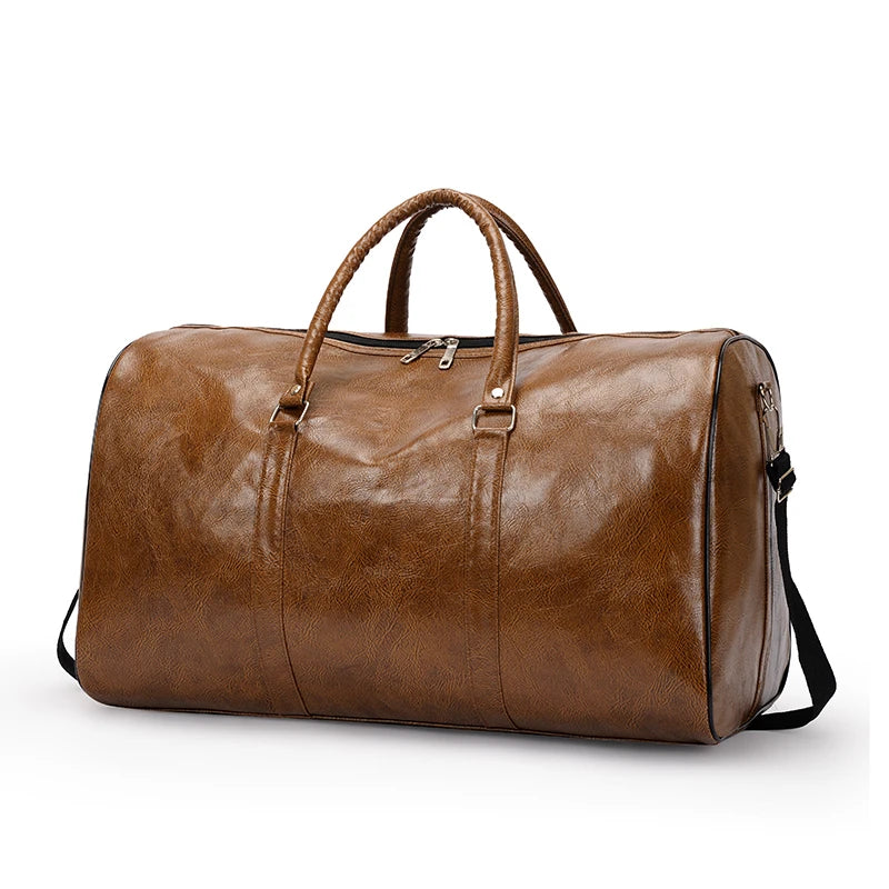 PU Leather Travel Duffle Bag – Lightweight & Spacious Weekender