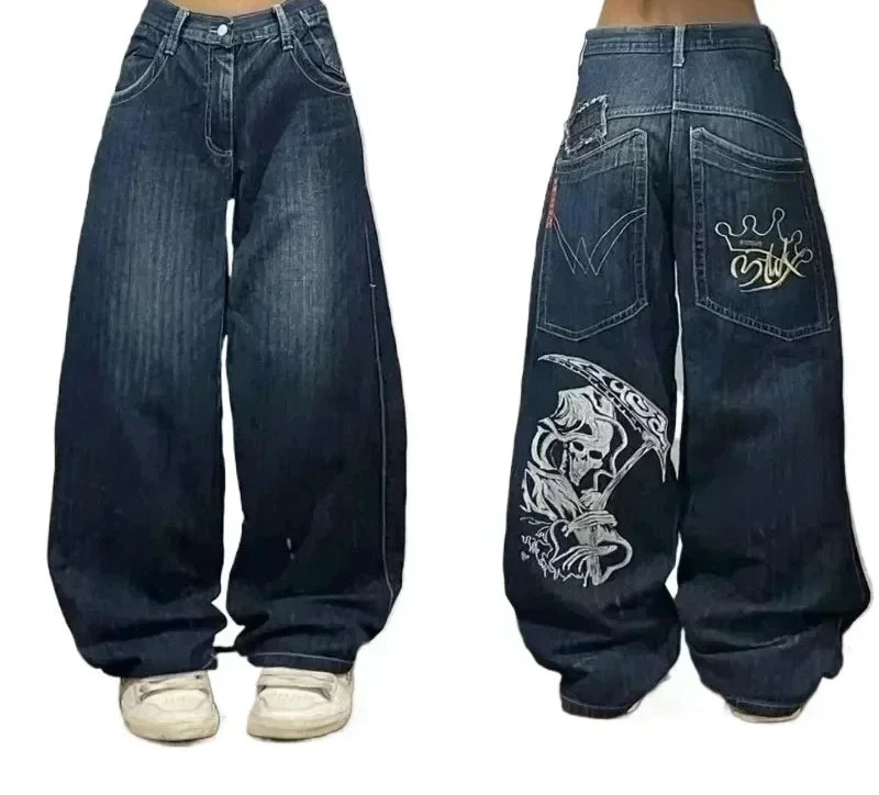 2026 American Trend Straight Jeans - Hip Hop Wide Leg Unisex