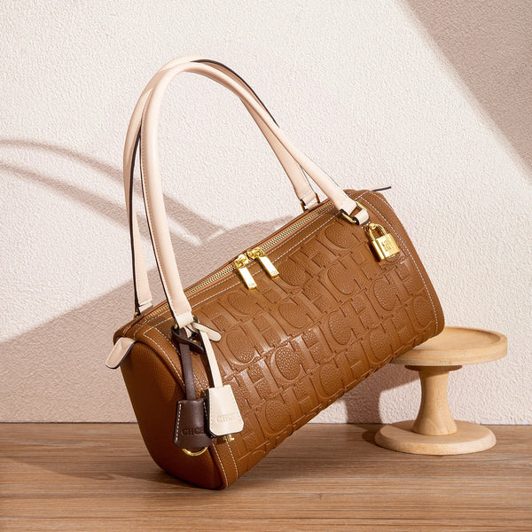 CHCH Simple Brown Pillow Bag - Soft Commuter Handbag | OWNLUXE