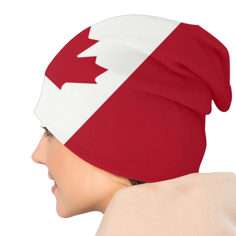 Canadian Flag Beanie – Unisex Winter Knitted Hat Canadian Patriotic | OWNLUXE