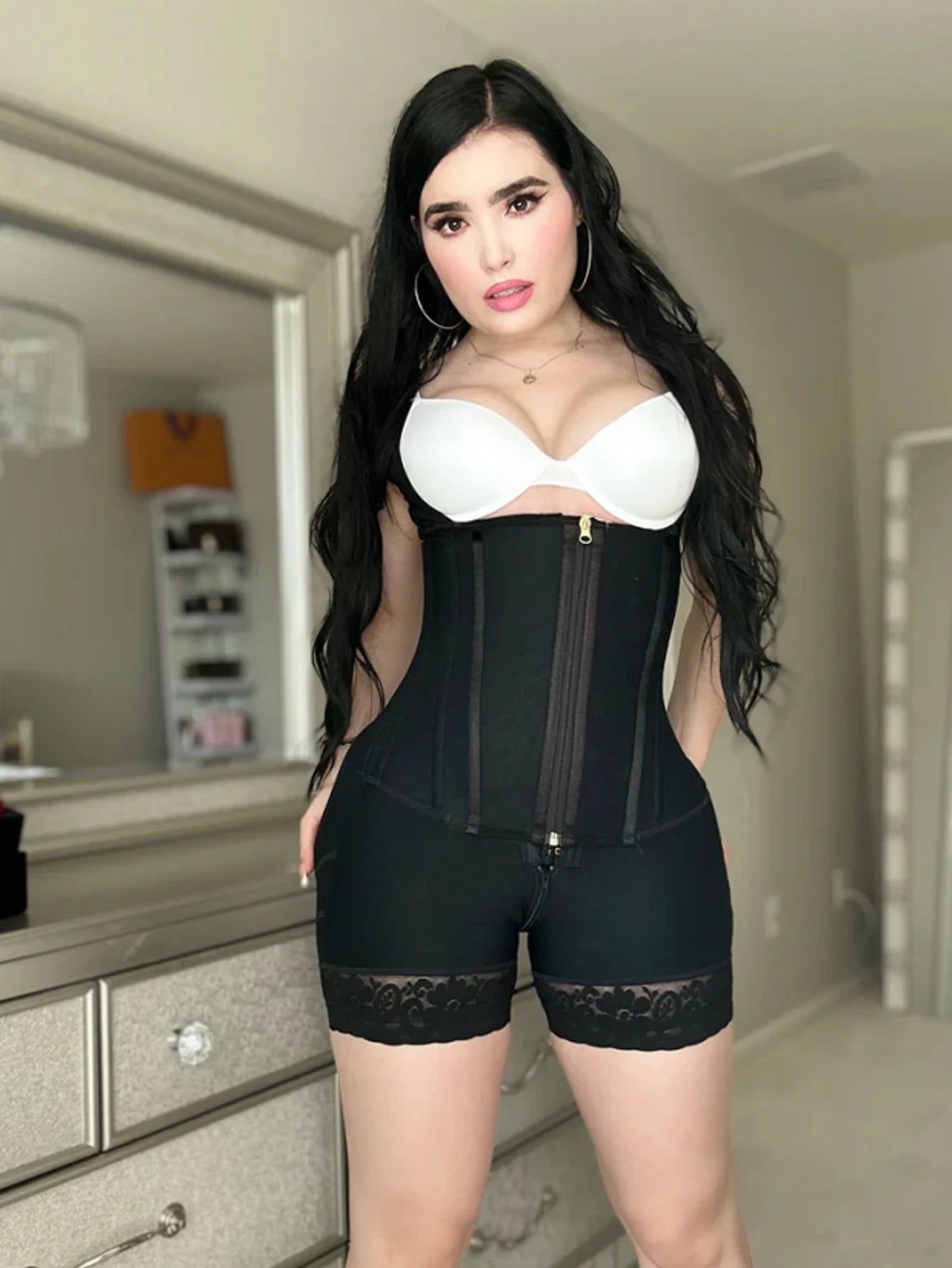 Firm Control Bodysuit Shaper - Wire-Free Cupless (Black)