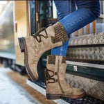 Load image into Gallery viewer, Women’s Mid-Calf Martin Winter Snow Boots with Heel
