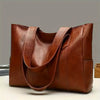 Structured Everyday Vintage Large-Capacity Tote Bag | OWNLUXE