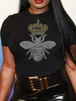 Load image into Gallery viewer, Sparkle &amp; Shine: Black Sequin Summer Top (L–5XL) / Haut noir d&#39;été à paillettes (L–5XL)
