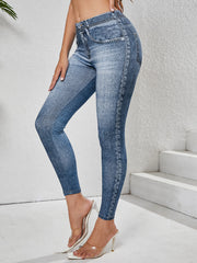 Denim Pocket Tummy-Control Yoga Leggings | OWNLUXE