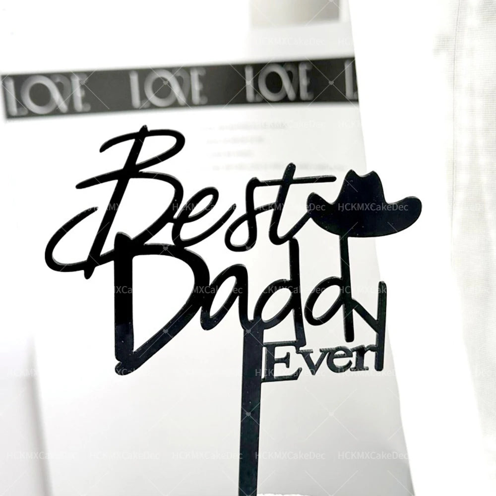 Father’s Day Acrylic Sign – Modern Clear Tabletop Décor