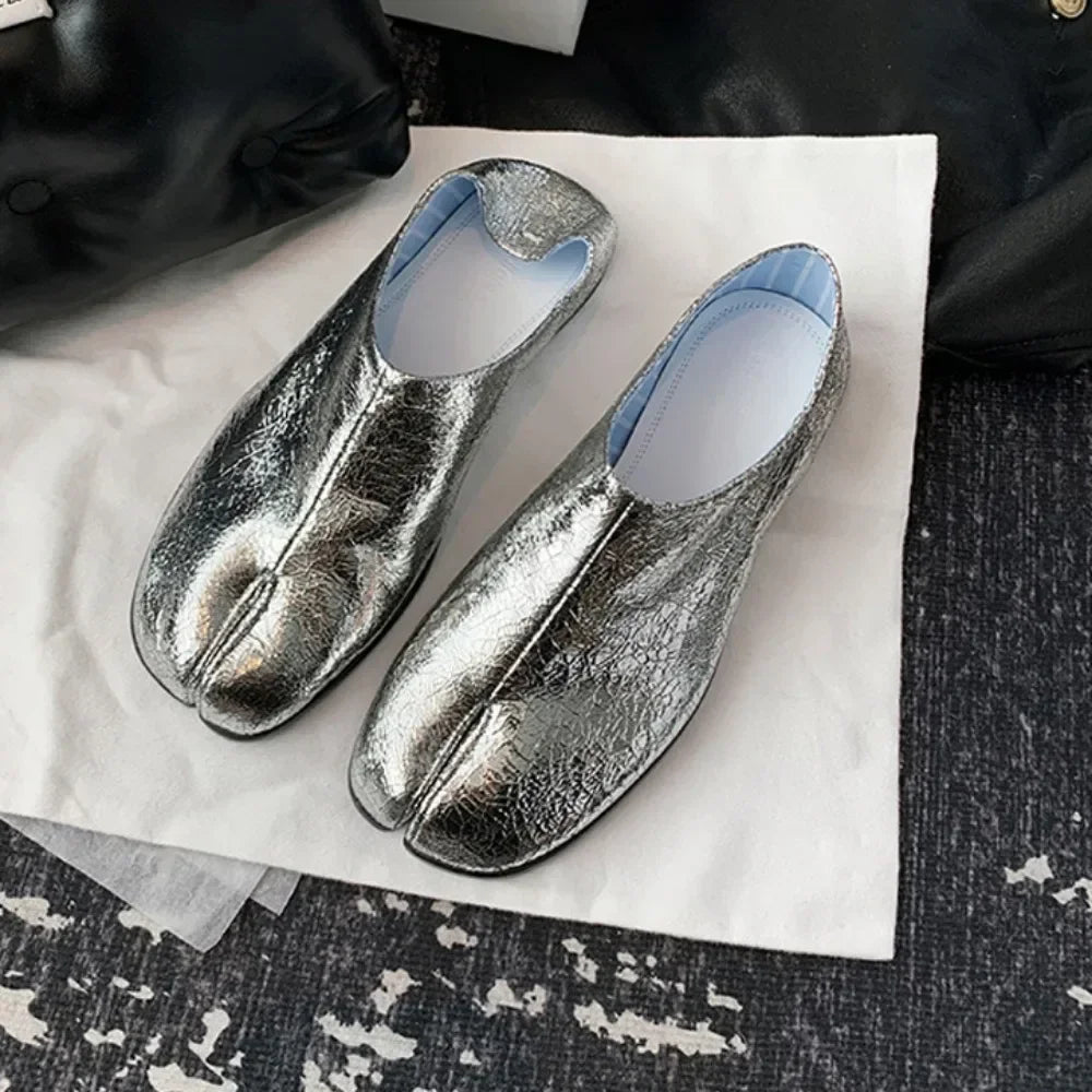 Women's Leather Loafers (Silver) – Shop at OWNLUXE