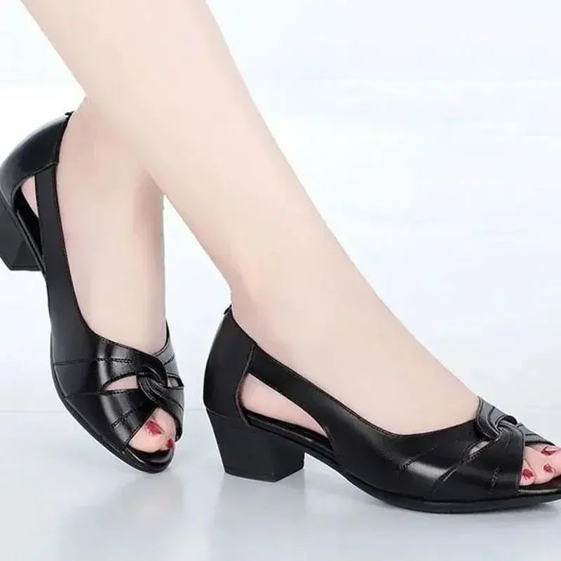 Women's Leather Pumps Black – Shop at OWNLUXE
