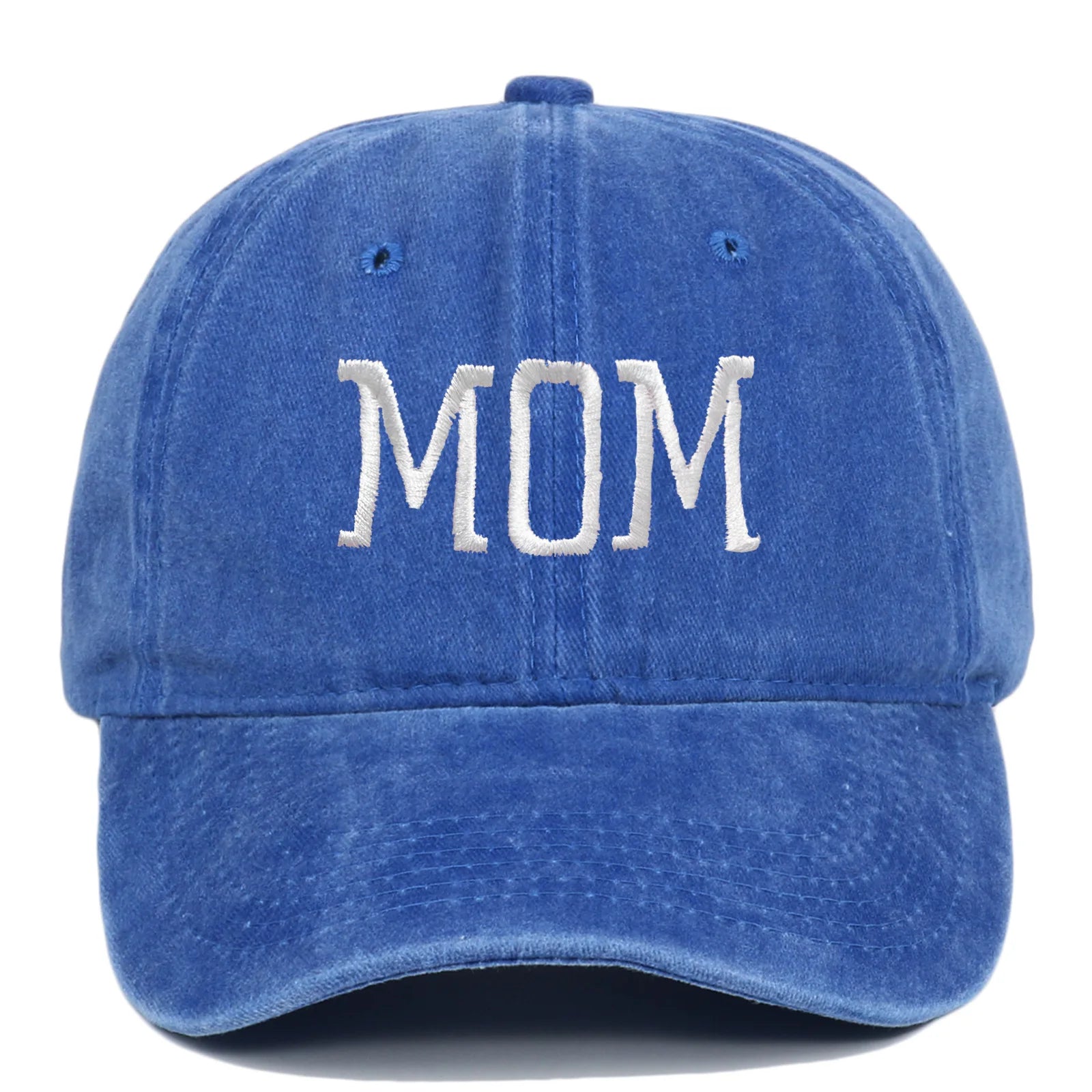 Mom and Dad letter embroidered baseball cap washed retro duckbill cap Father's Day Mother's Day best gift