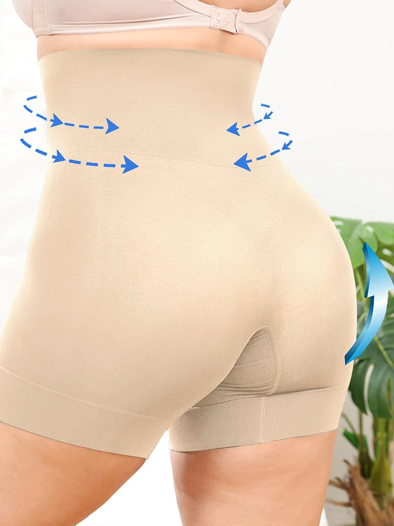 High-Waisted Tummy Control Shapewear Shorts - Body Shaper
