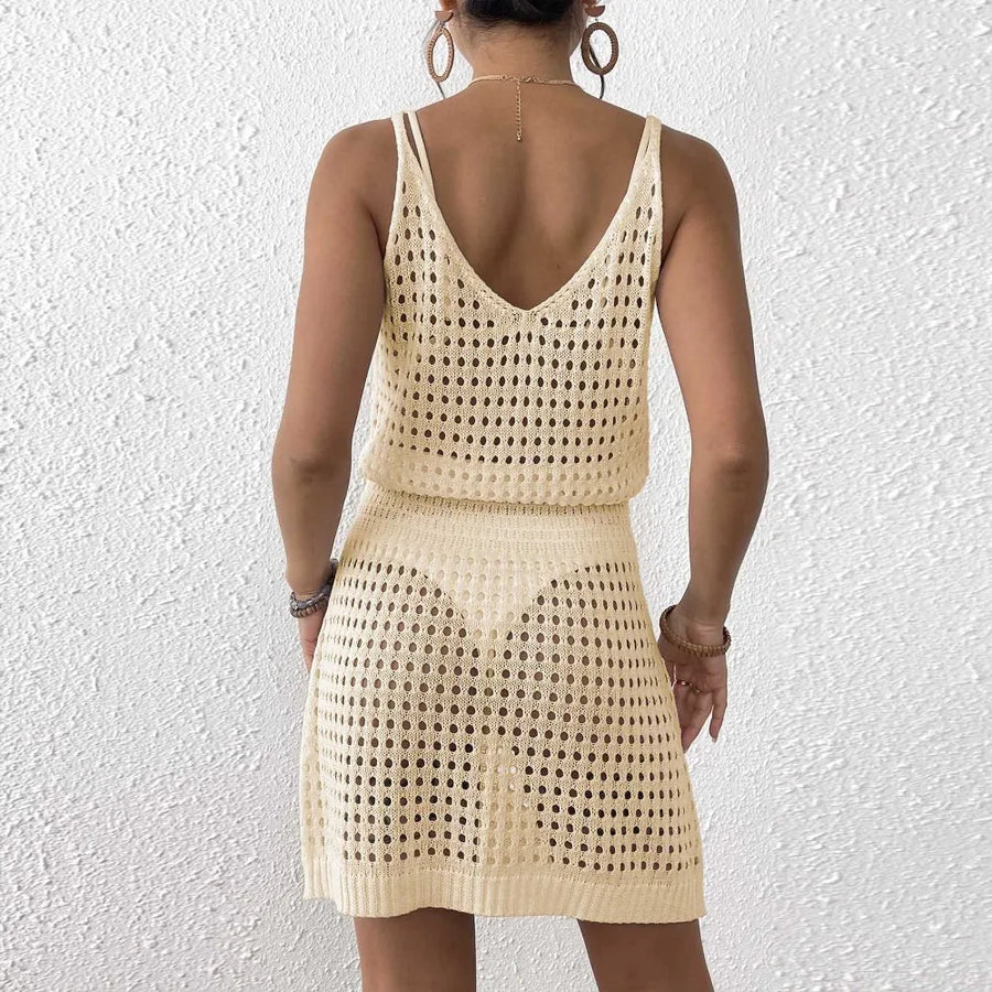 Women's Knitted Hollow-Out Swim Cover-Up | OWNLUXE