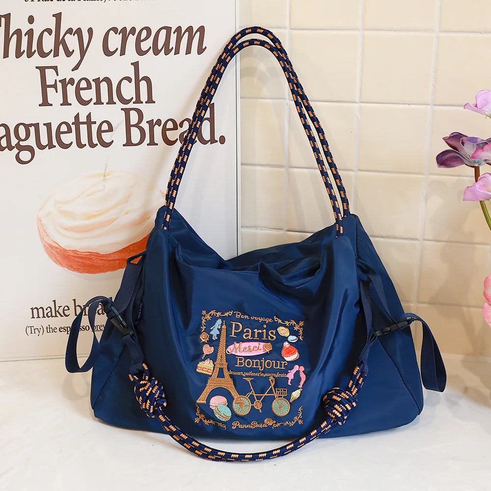 Nylon Embroidered Tote Bag – Shop at OWNLUXE