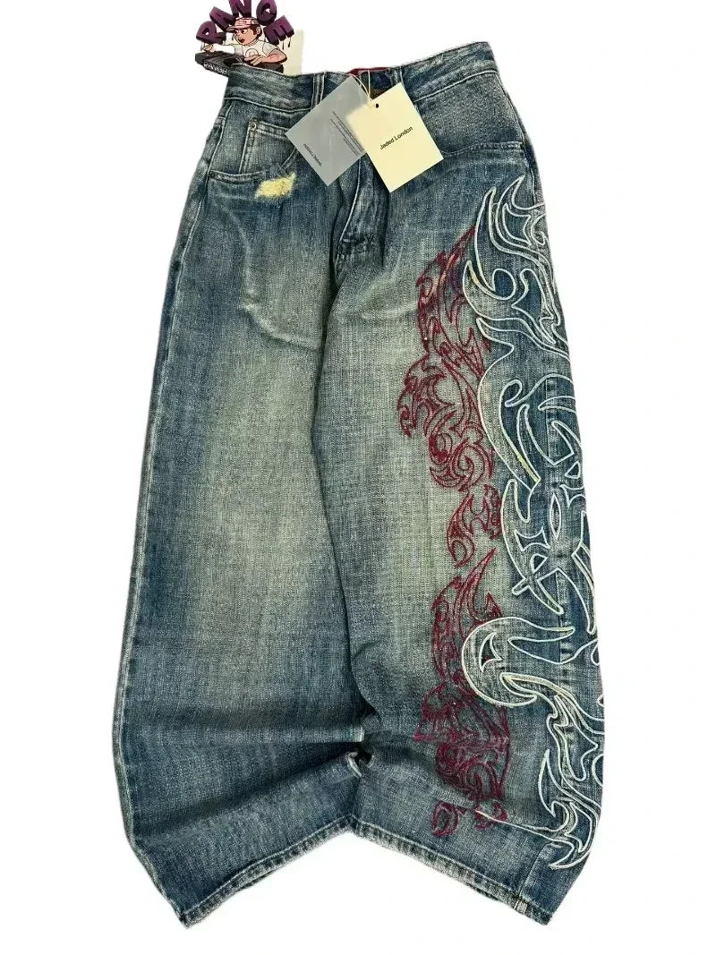 2026 American Trend Straight Jeans - Hip Hop Wide Leg Unisex
