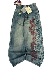 2026 American Trend Straight Jeans - Hip Hop Wide Leg Unisex