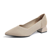 Pointed Slingback Square-Heel Pumps for Refined Style