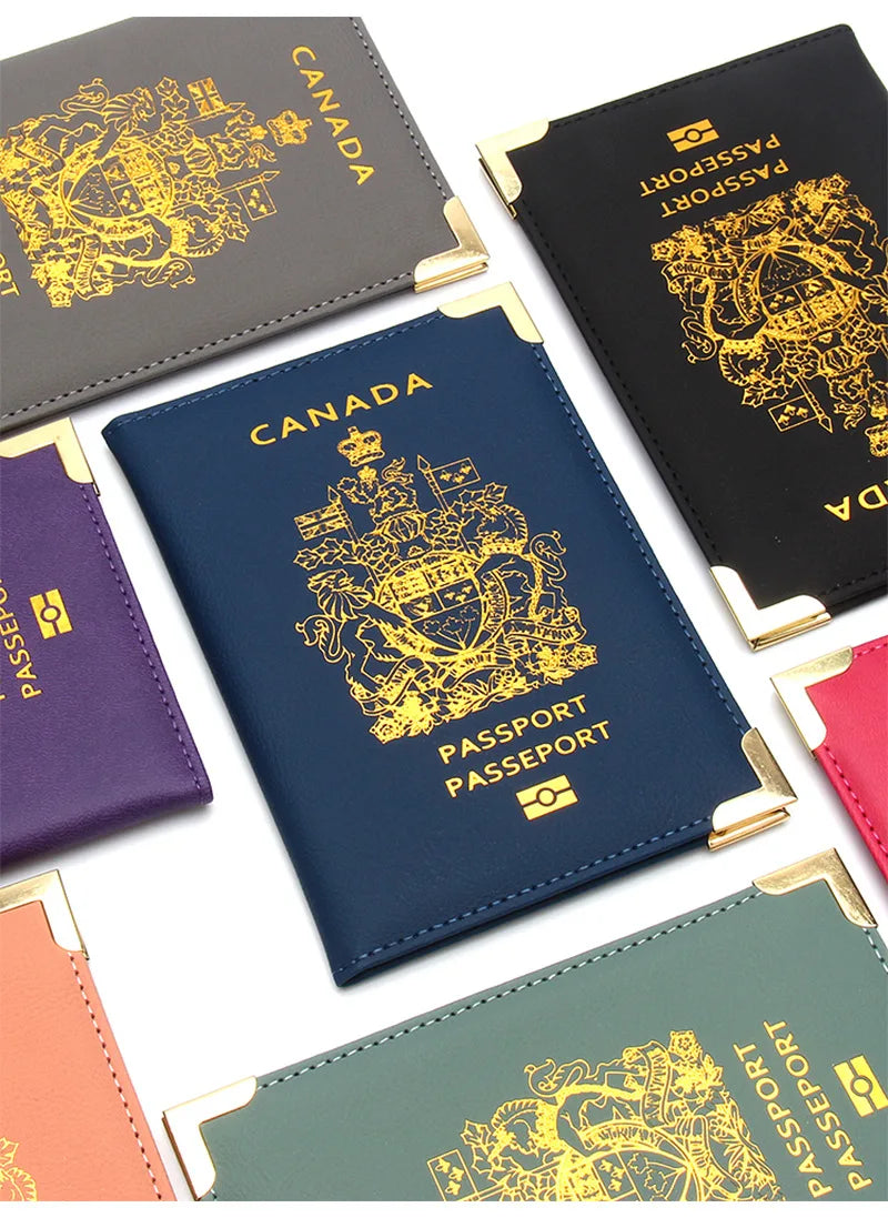 Canada Passport Holder & Travel Organizer – PU Leather Wallet