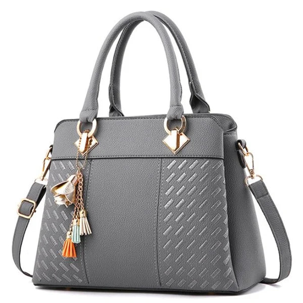 Embroidered Soft Satchel Bag – Elegant Everyday Handbag