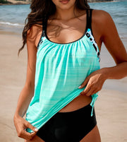 Print Swimwear Two-Piece Beach Tankini Set | OWNLUXE