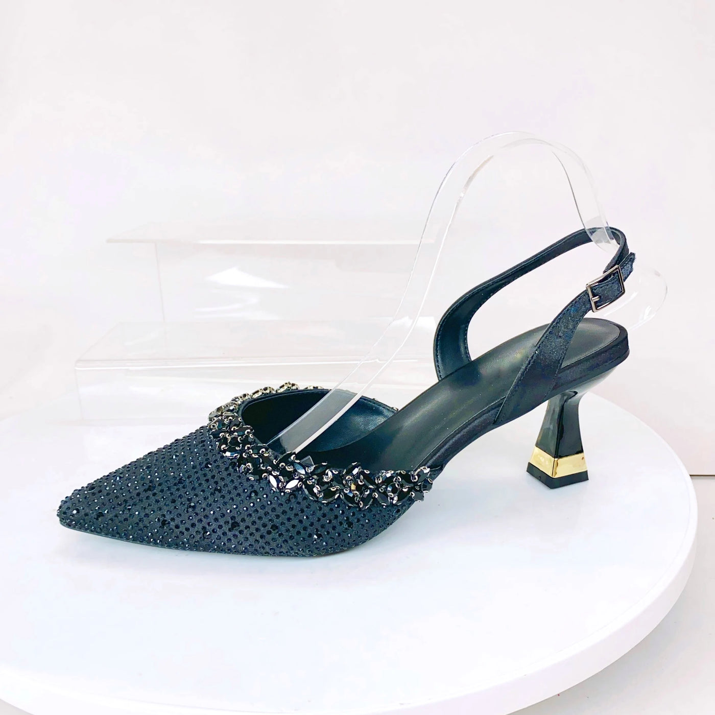 Crystal Sandals and Clutch Bag Set – Rhinestone Party Heels