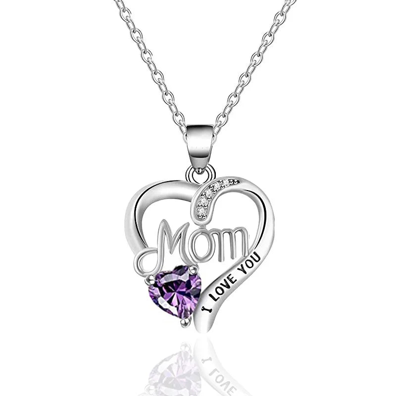 Sterling Silver Heart Pendant Necklace | Zircon Gem Choker | OWNLUXE