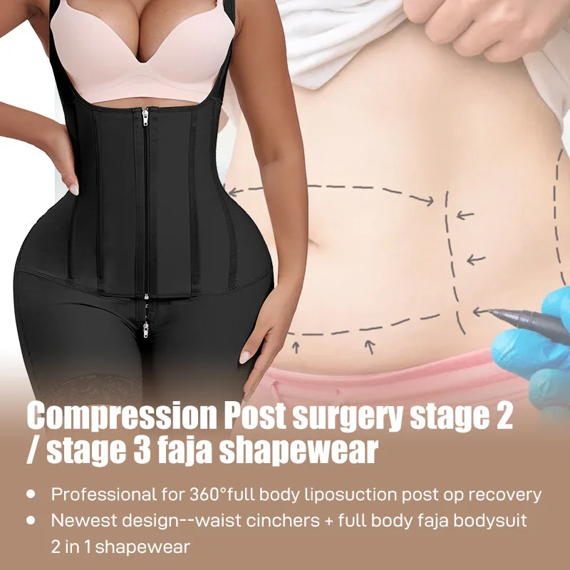 Backless Bodysuit Shaper with Soft Cup Bra & Tummy Control | OWNLUXE