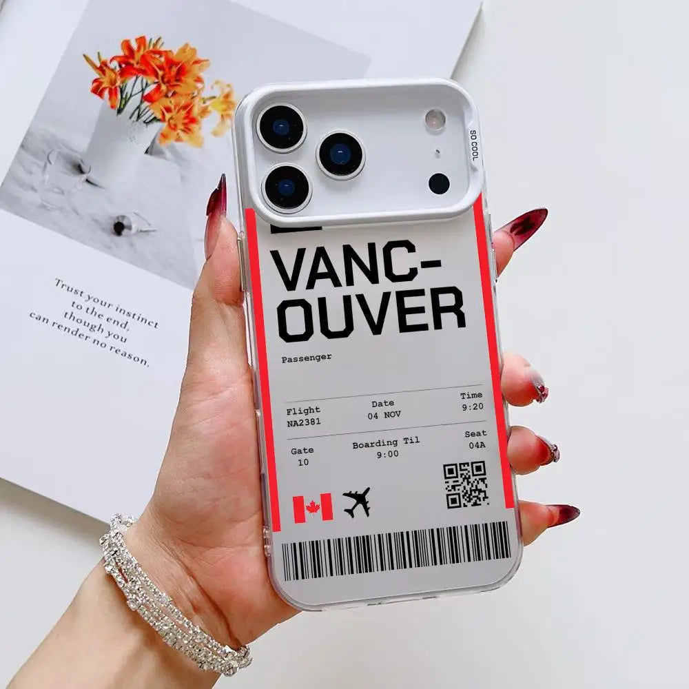 Canadian Flight Ticket Phone Case | OWNLUXE