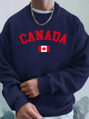 Canada Flag Crewneck Sweatshirt – Fleece Hoodie for Men | OWNLUXE