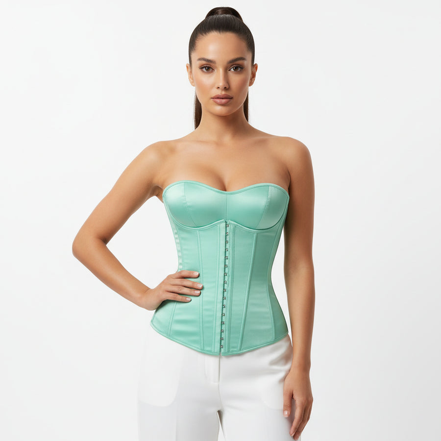 U-Shaped Waist Trainer Corset with Breast Lift - Steel Boned Shapewear