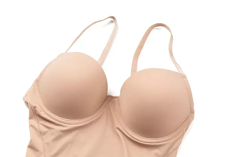 V-Neck Shapewear Bodysuit - Medium Control Tummy Shaper for Women