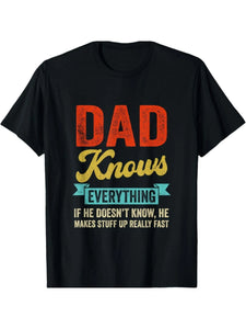 Father's Day Wisdom Tee | Premium Cotton Crew Neck Tee with Inspirational Quote, Multi-Occasion Gift for Dads & Mentors