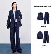 Women's Two Piece Jacket (Beige Pant Suit) | OWNLUXE