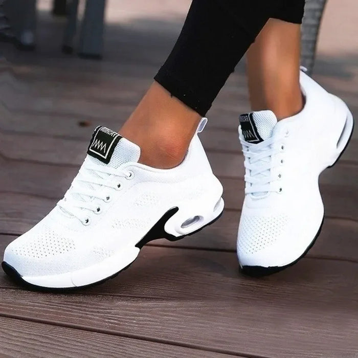 Breathable Patchwork Lace-Up Sneakers for Everyday Wear