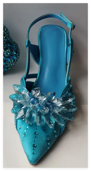 Crystal Sandals and Clutch Bag Set – Rhinestone Party Heels