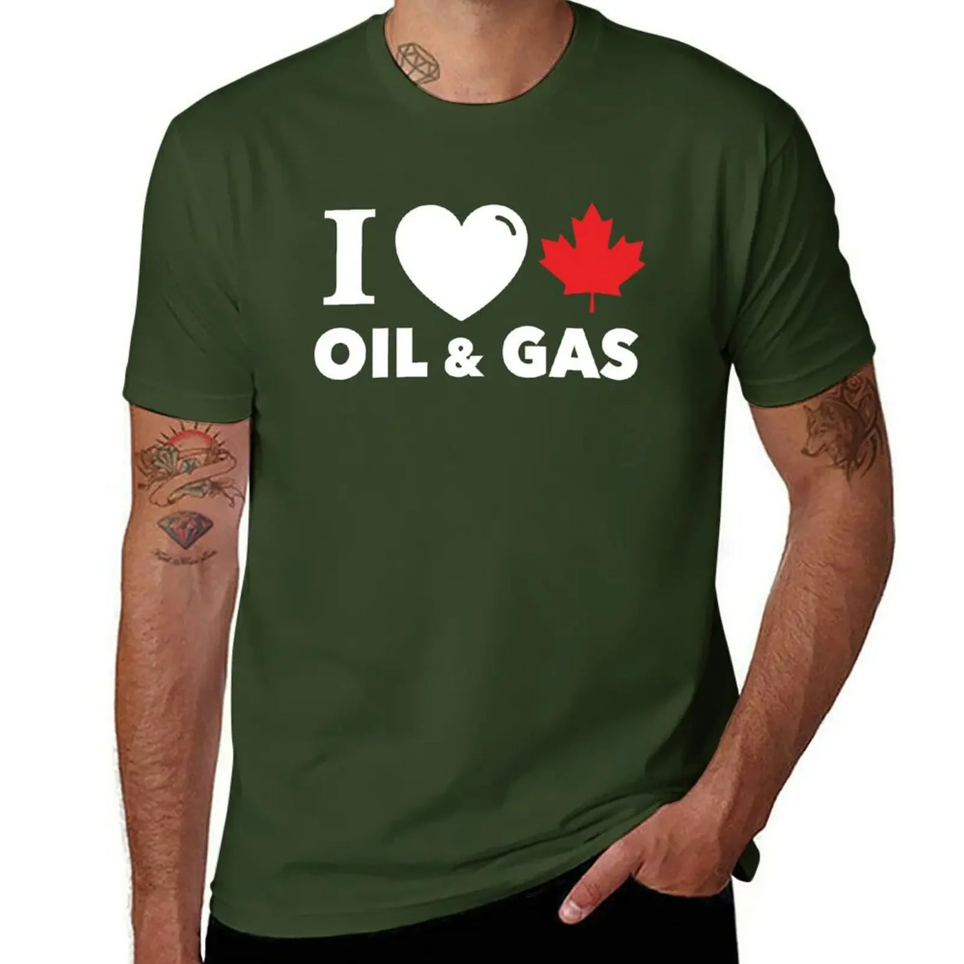 I Love Canadian Oil & Gas T-Shirt – Alberta Maple Leaf Pride Tee | OWNLUXE