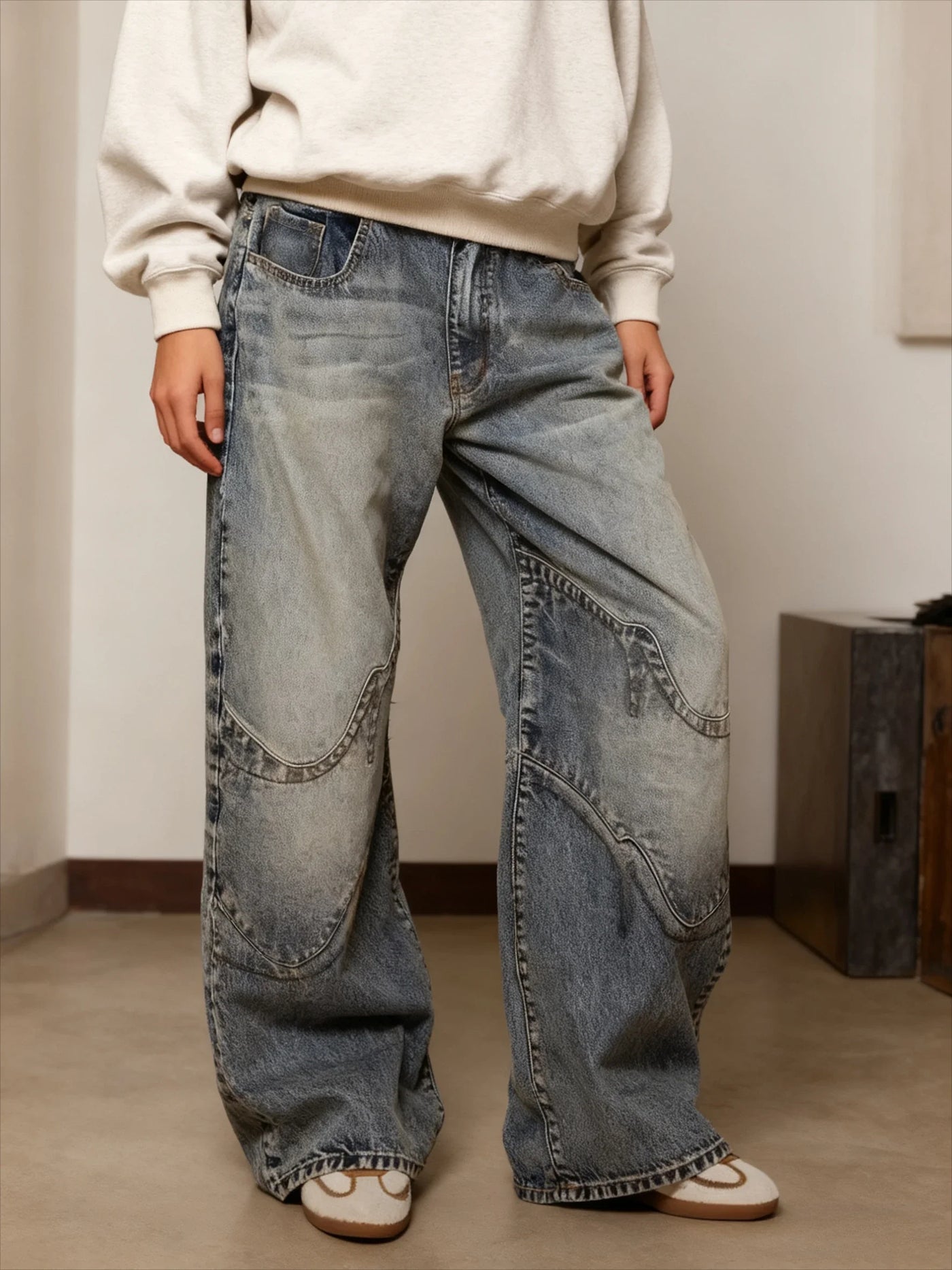 2026 American Trend Straight Jeans - Hip Hop Wide Leg Unisex